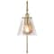 Nuvo Dover 1-Light Wall Sconce - Vintage Brass with Clear Glass 60/7449 - alternate 5